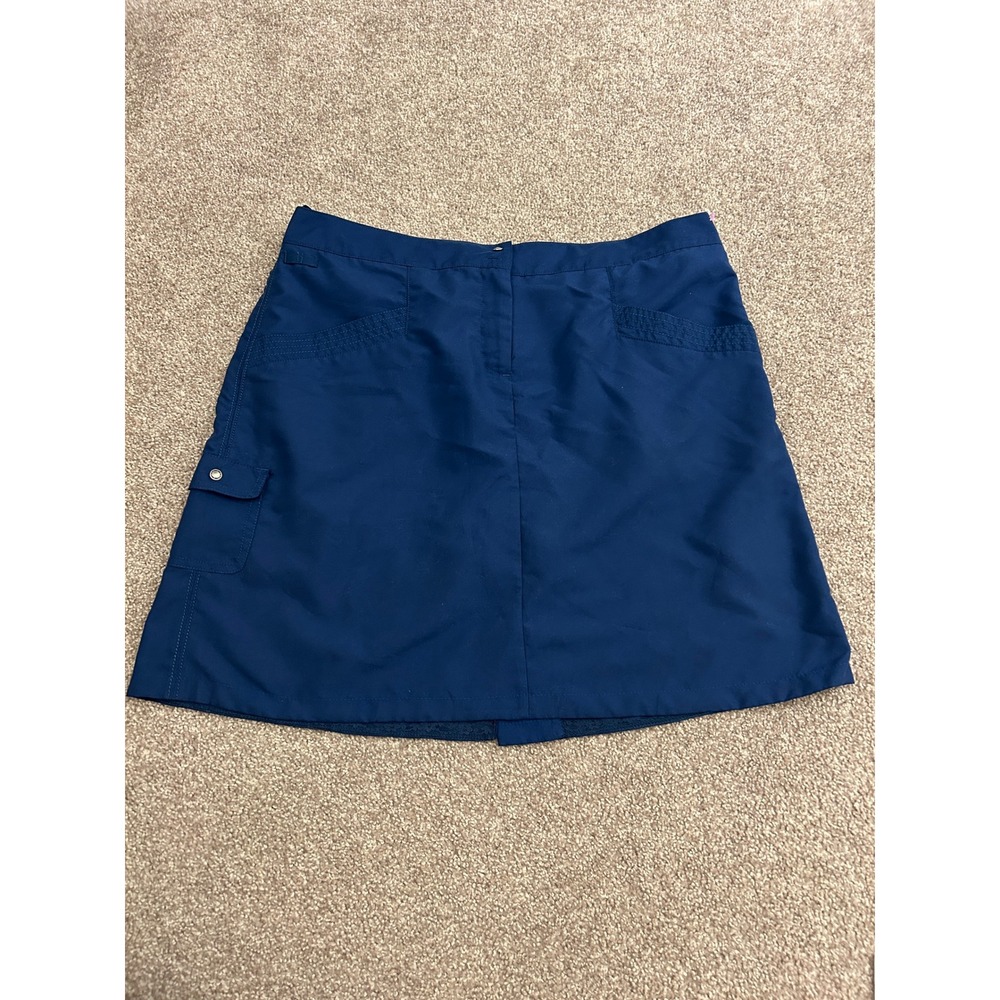IZOD PerformX Golf Skort Womens 8 Navy Blue Excellent Cargo Pocket Activewear